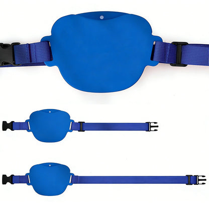 Dog Treat Pouch With Training Clicker Pet Silicone Training Treat Bag Pouch-Blue
