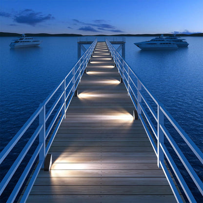 4Pcs Solar Triangle Stair Lights Outdoor Step Lights for Deck Front Porch Patio Decor White