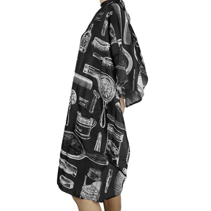 Hair Cutting Cape Waterproof Hair Styling Cape with Snap Closure and Brush
