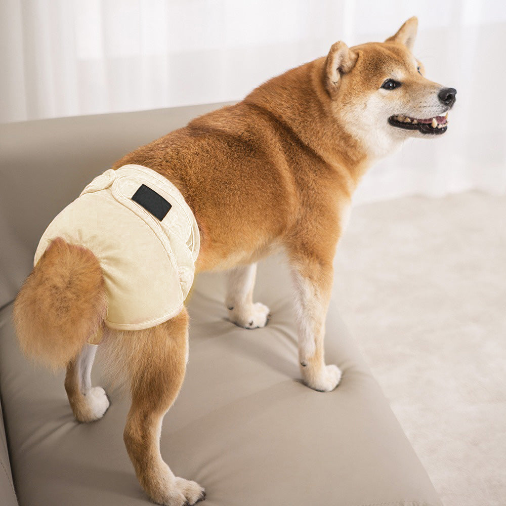FeMale Dog Diapers Puppy Nappy Wrap Sanitary Pants Physiological Underpants Khaki