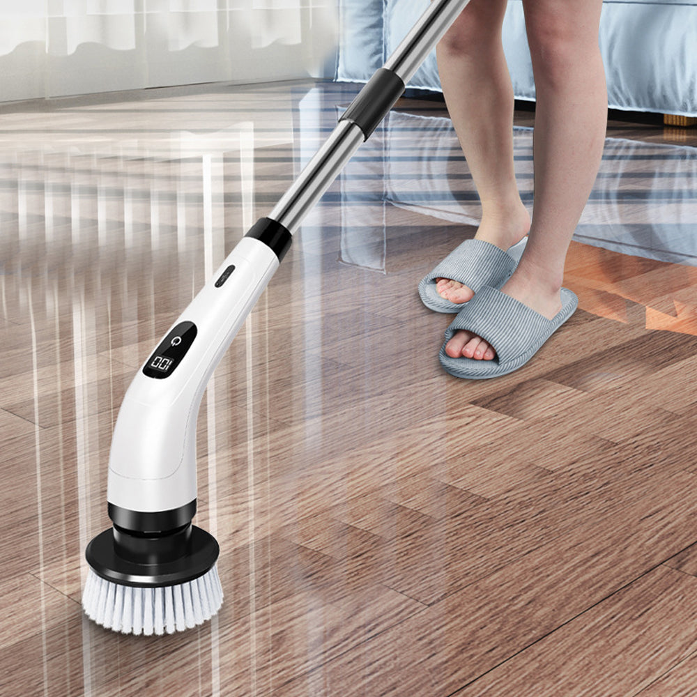 8-in-1 Handheld Electric Spin Scrubber Cordless Car Floor Cleaning Brush