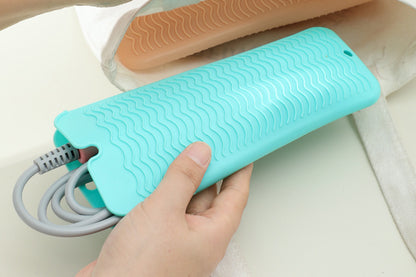 4 Pack Heat Resistant Silicone Pouch for Hair Styling Tools-Green