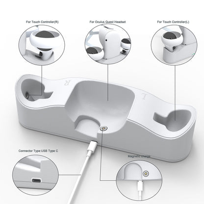 Charging Dock for Oculus Quest 2 Controllers and Headset Charging Stand