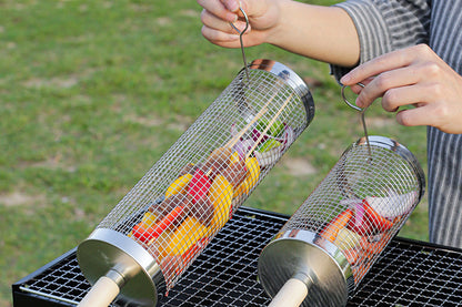 2 Pack BBQ Rolling Grill Baskets
