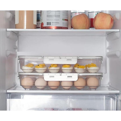 Deviled Egg Containers with Lid and Handle Stackable Egg Tray for Fridge
