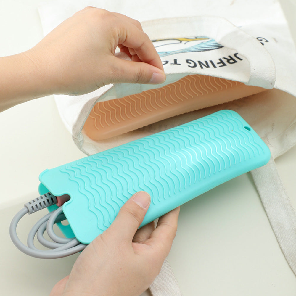 2-Pack Heat Resistant Silicone Pouch ââ‚?For Hair Styling Tools Storage Green