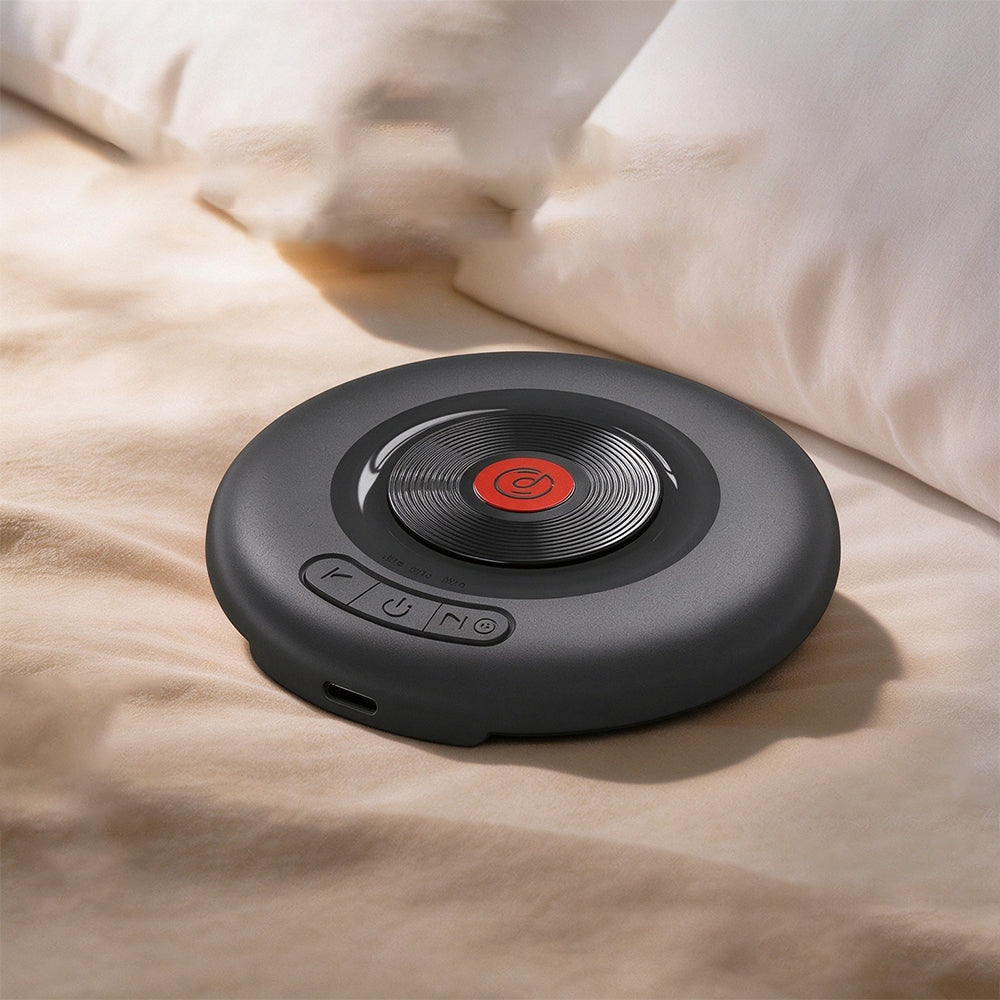Bluetooth 6.0 Pillow Speaker Ultra Thin Sleep Speaker - Black