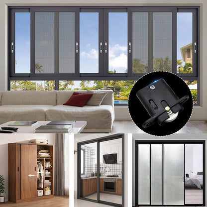 5Pcs Replacement Sliding Door Rollers Wheels Security Screen Sliding Parts