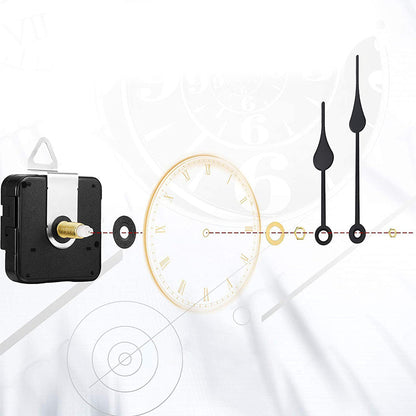 Replacement Quartz Clock Movement Kit Mechanism Motor and Metal Hands Fittings Style 2