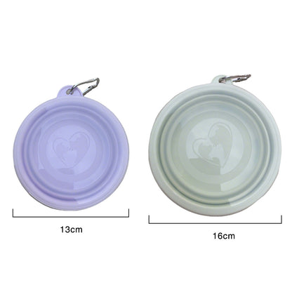 2 Pack Foldable Collapsible Dog Cat Pet Bowl