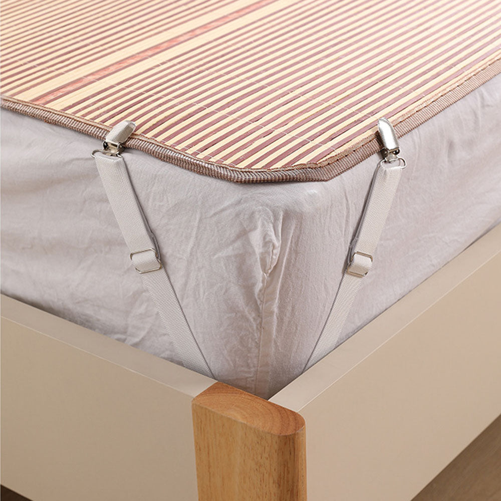 8Pcs Adjustable Bed Sheet Fastener Clips with Anti-Slip Pressure Plate