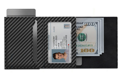 Smart Wallet for AirTag RFID Blocking Leather Card Holder with ID Window Cash Slot