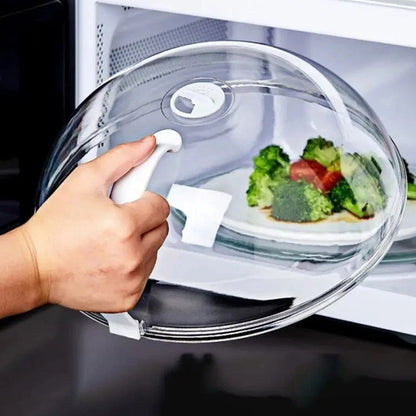 Microwave Splatter Cover with Handle for Food Plate Bowl  - L