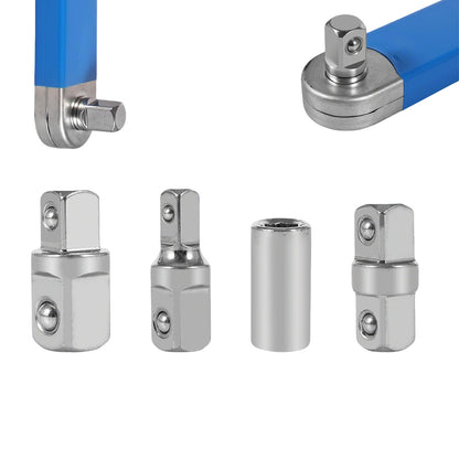 Offset Extension Wrench Impact Spanner Wrench with Square Drive Adapters for Car