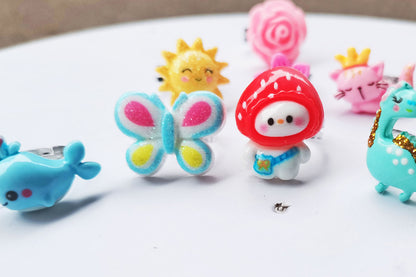 24PCS Adjustable Jewelry Rings Gift Set for Girls Pretend Play and Dress Up