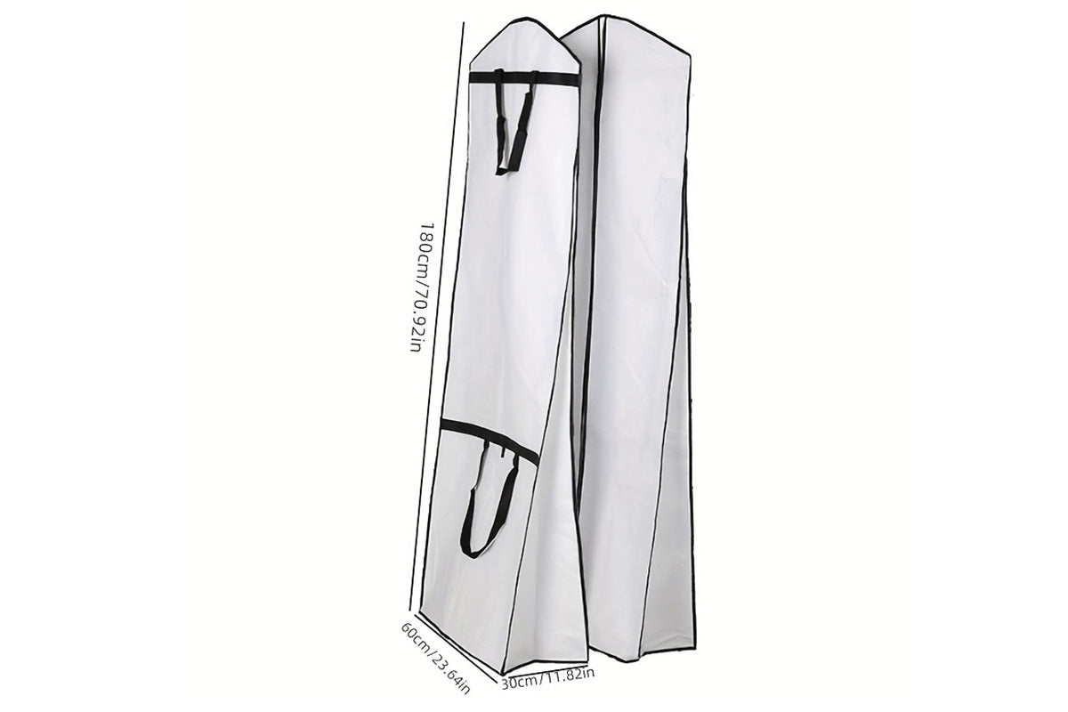Portable Wedding Dress Garment Bag - White