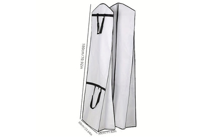 Portable Wedding Dress Garment Bag - White