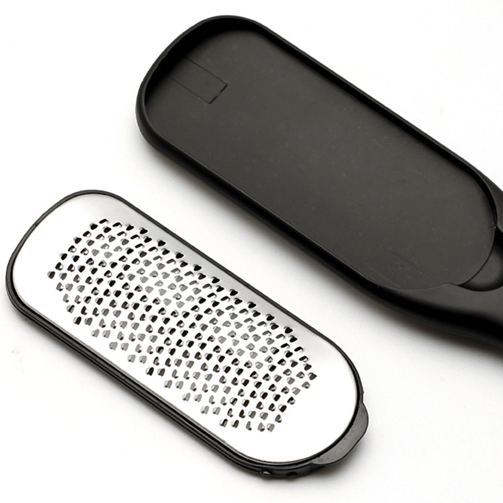 2 Sides Safe Metal Foot File Pedicure Callus Remover Foot Care Metal Surface Tool -Black