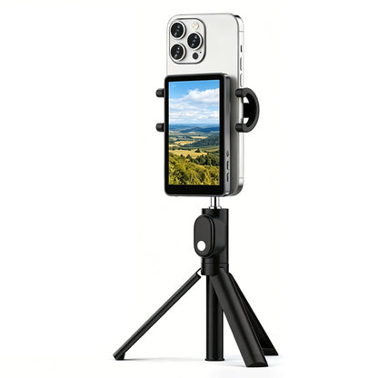 Wireless Selfie Monitor Screen for iPhone 4K 60fps Recording Back Camera-Black