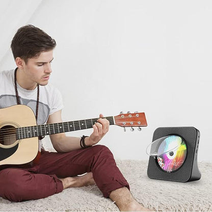 USB Powered Bluetooth CD Player with Digital Screen Display Desktop Music Player Black