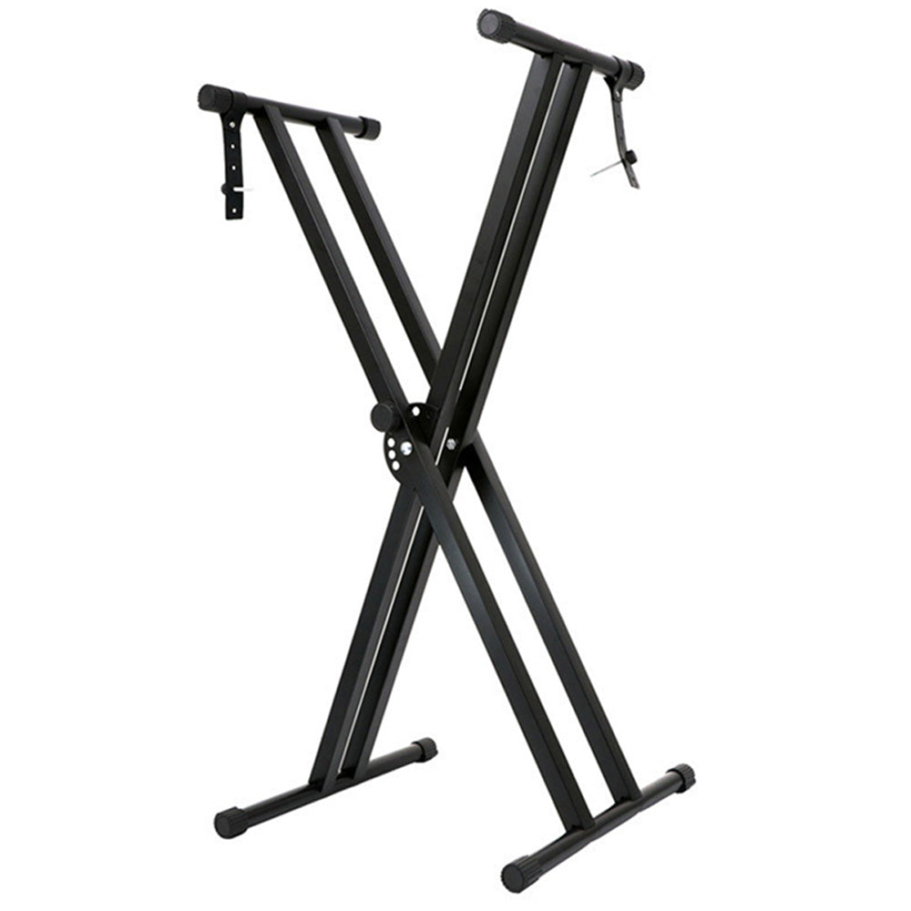 Folding Double Braced X Piano Keyboard Stand Adjustable Height Piano Stand