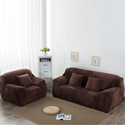 Velvet Stretch Sofa Slipcover Sofa Couch Furniture Protector Cover Coffee