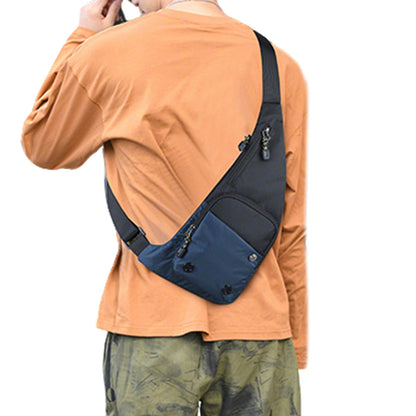 Chest Sling Bag Unisex Large Capacity-Dark Blue