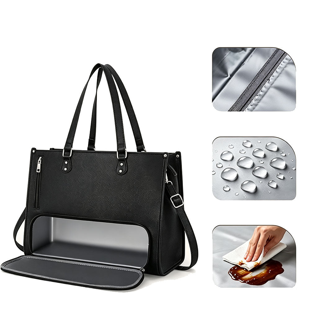 Tote Bag Insulated Lunch Compartment for 15.6 Inch Laptop