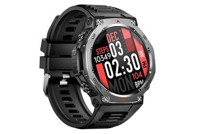 Smart Watch with Flashlight Fitness Tracker with Bluetooth Calls 100+Sports Modes -Black