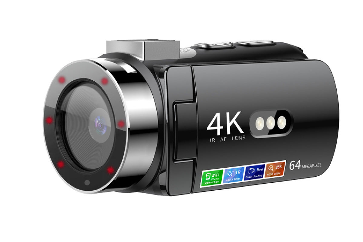 4K Video Camera Camcorder 64MP Vlogging Camera With 28X Digital Zoom for YouTube