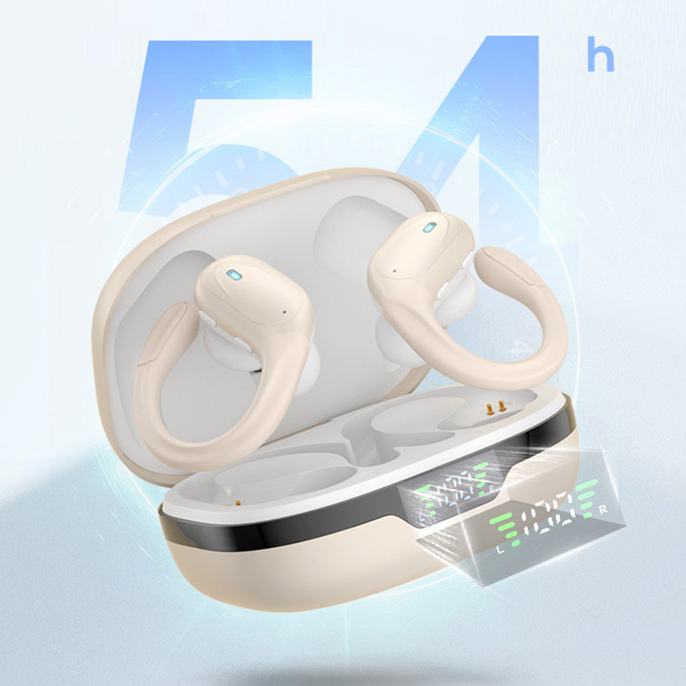 Wireless Earbuds Bluetooth Headphones IPX5 Waterproof Earphones for Workout Running-Beige