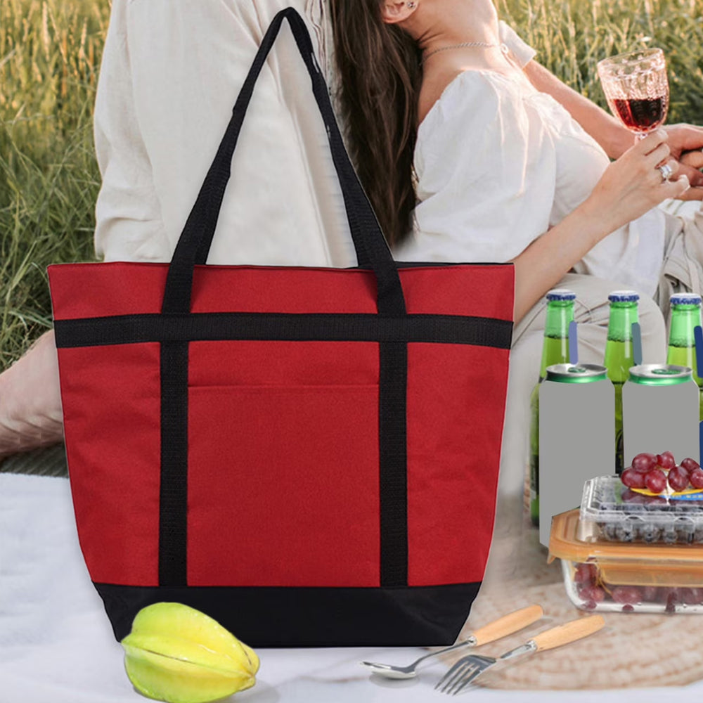 Insulated Lunch Bag Large 39L Thermal Cooler Tote-Red