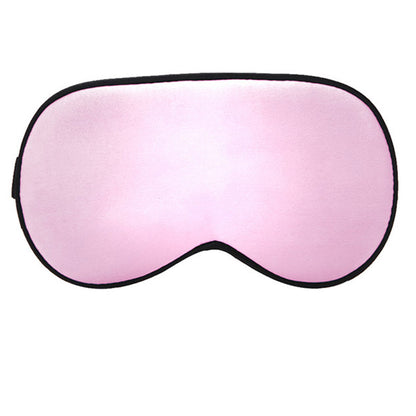 Soft Eye Mask Silk Sleeping Mask Smooth Blackout Eye Mask Portable Travel Eyepatch Rest Blindfold Eye Cover -Pink