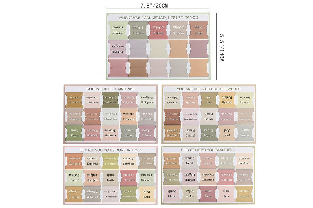 Laminated Bible Tabs Easy to Read and Apply Bible Tabs Bible Index Tabs