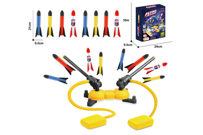 Dueling Rocket Launcher Toys With 8 Rockets Foam Blaster Toy Set For  Little Ones