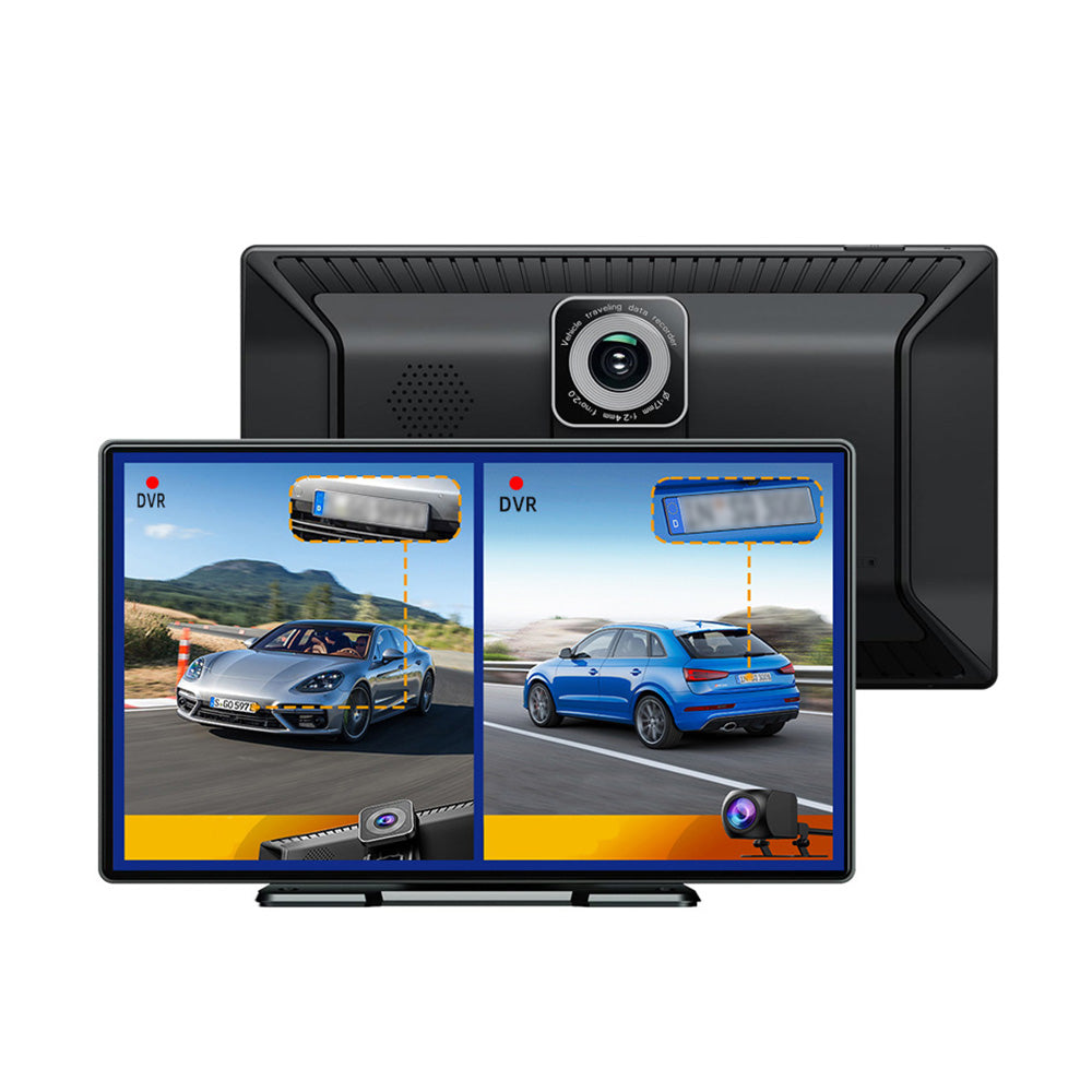 9 Inch CarPlay Screen 4K Dashcam Front Rear Camera