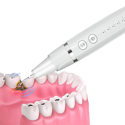 Electric Ultrasonic Plaque Remover Teeth Cleaning Kit Dental Calculus Remover LED Light -White
