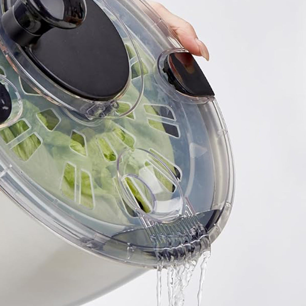 5L Stainless Steel Salad Spinner Vegetable and Fruit Washer Dryer Bowl