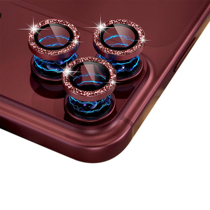 Glitter Camera Lens Protector for iPhone 18 Pro Max Alumina Glass Lens Cover Red