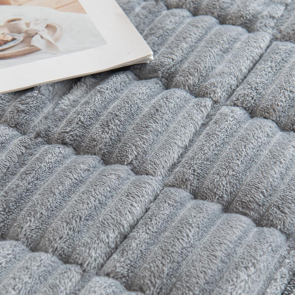 Couch Cover for Dogs Washable Fuzzy Pet Couch Cushion-Light Grey
