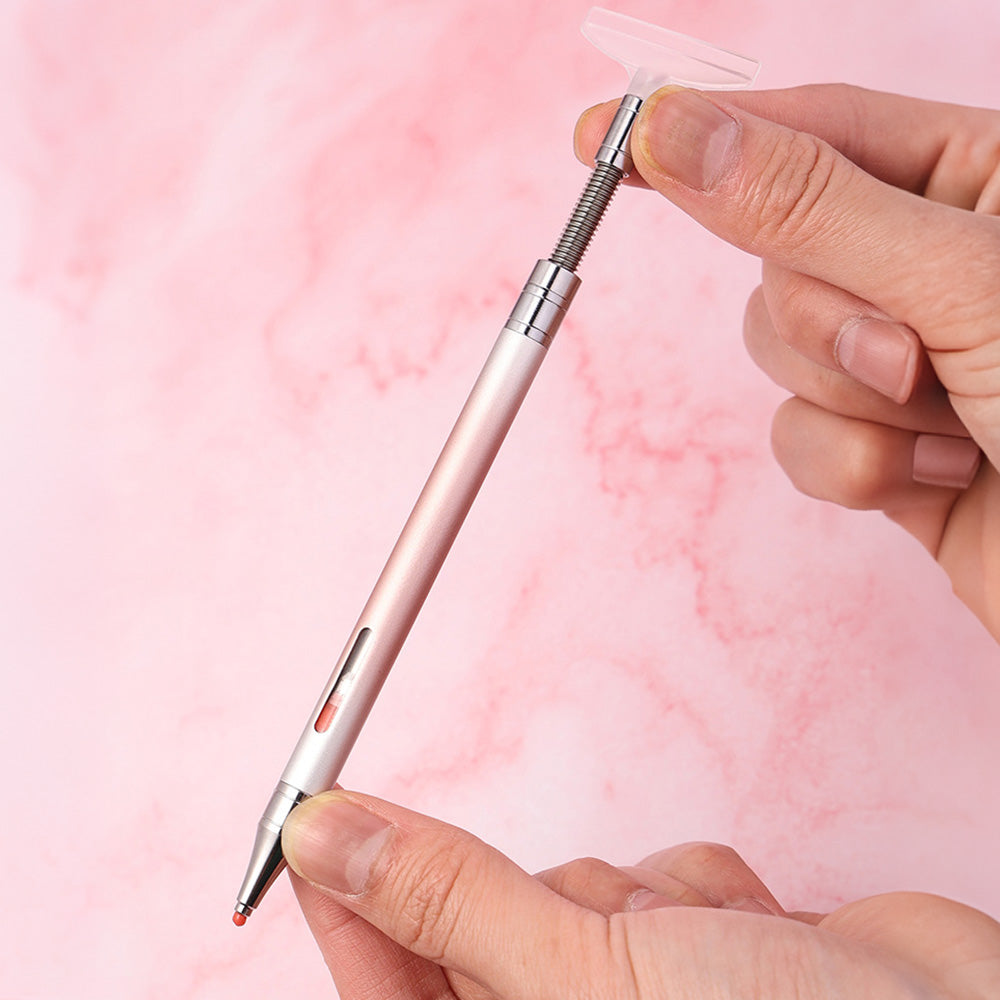 Dual Tip Rhinestone Painting Pen with Corrector and Viewing Window