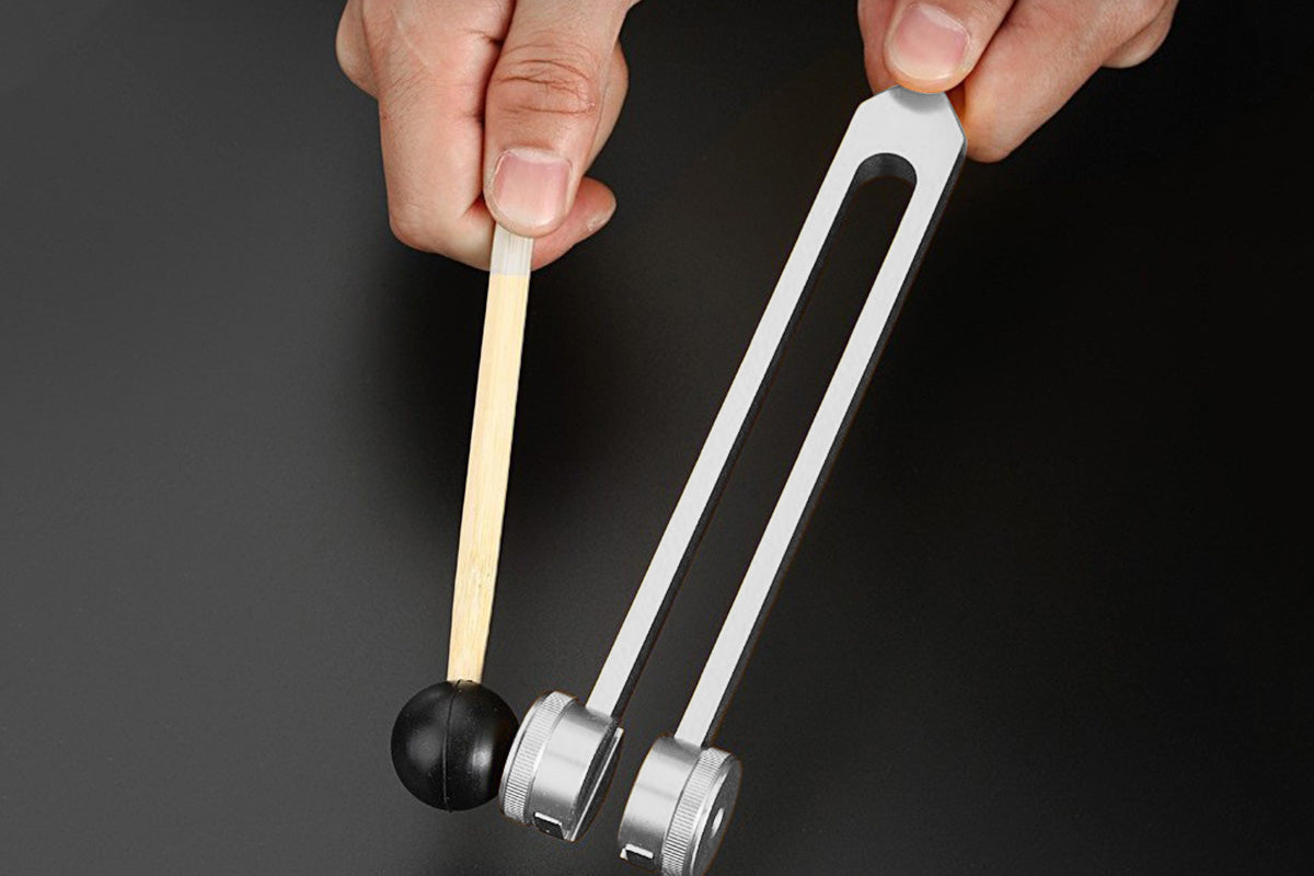 4 Piece Tuning Fork Set with Mallet Sound Tool