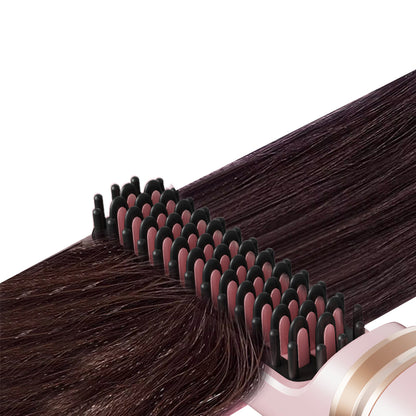 2-in-1 Wireless Hair Straightener Comb with Negative Ion for Home and Travel-Black