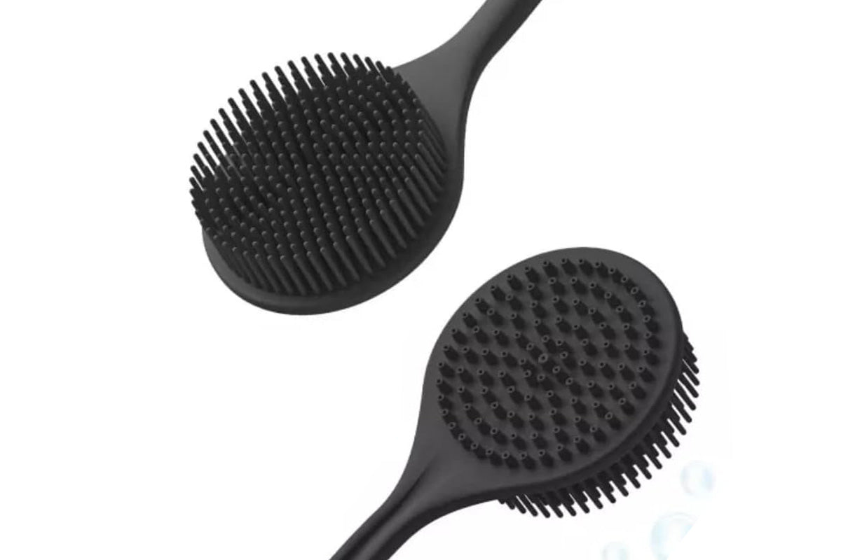 3 Piece Shower Brush Set Silicone Body Scrubber