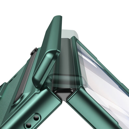 Phone Case for Samsung Z Fold 7 with Pen Holder Full Coverage Hinge Protection-Green