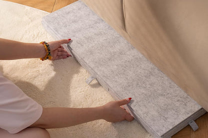 6 Sliding Drawers Puzzle Board Foldable Felt Puzzle Table Up to 1000 Pieces-Light Grey