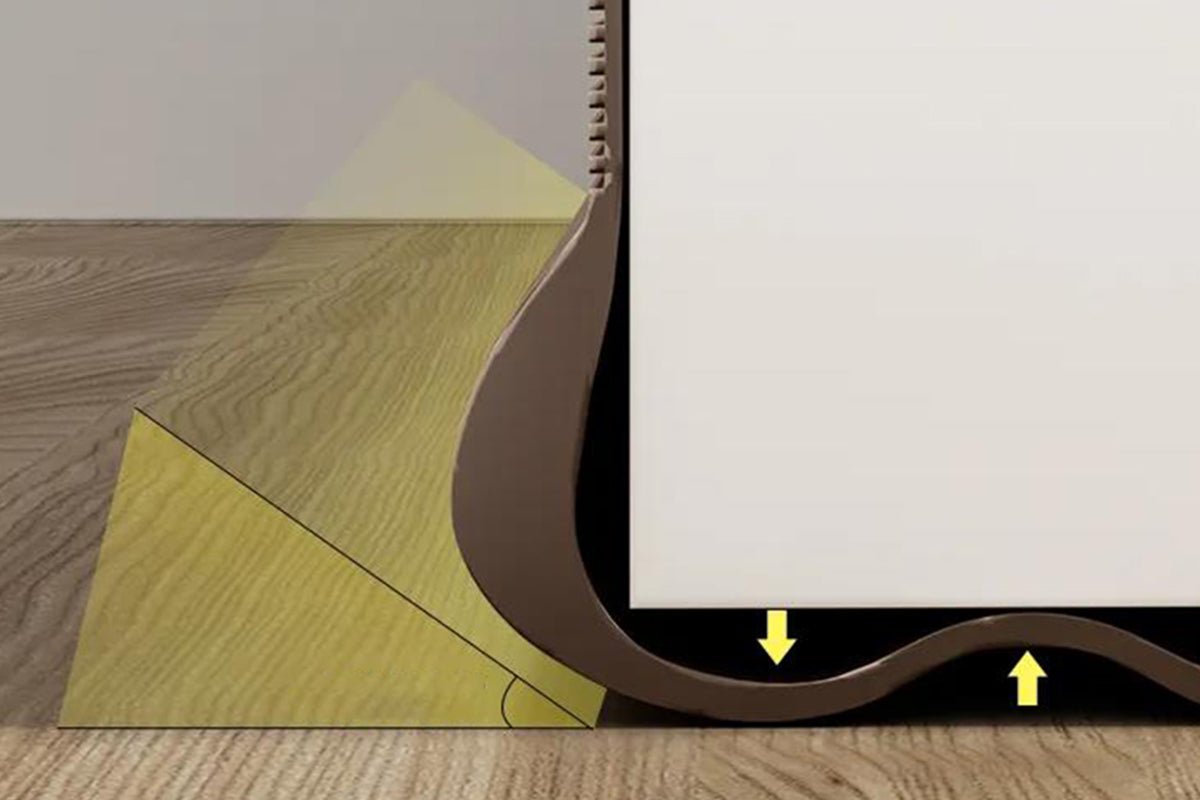93CM Under Door Seal Door Draft Stopper - Brown