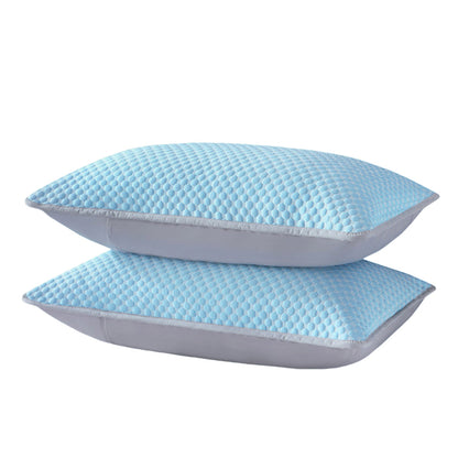 2 Pack 48x74cm Textured Cooling Polyester Pillowcases - Blue