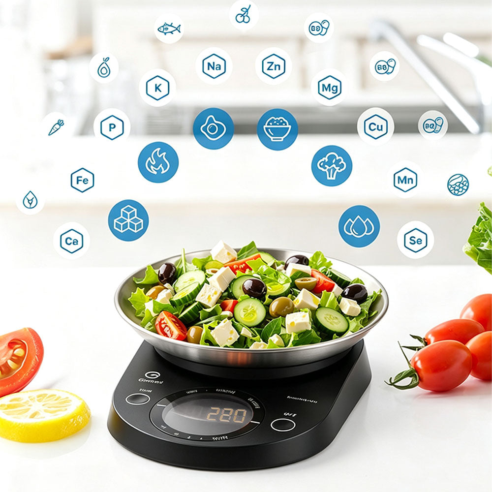 5kg Bluetooth Kitchen Scale with Nutrition Tracking App