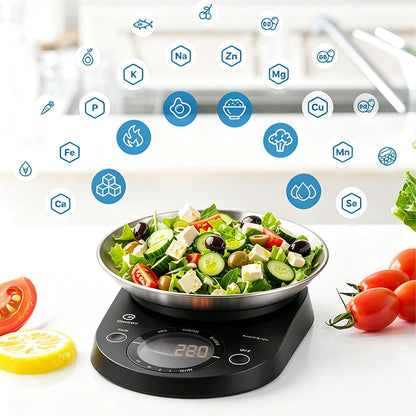 5kg Bluetooth Kitchen Scale with Nutrition Tracking App